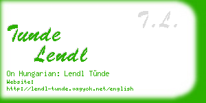 tunde lendl business card